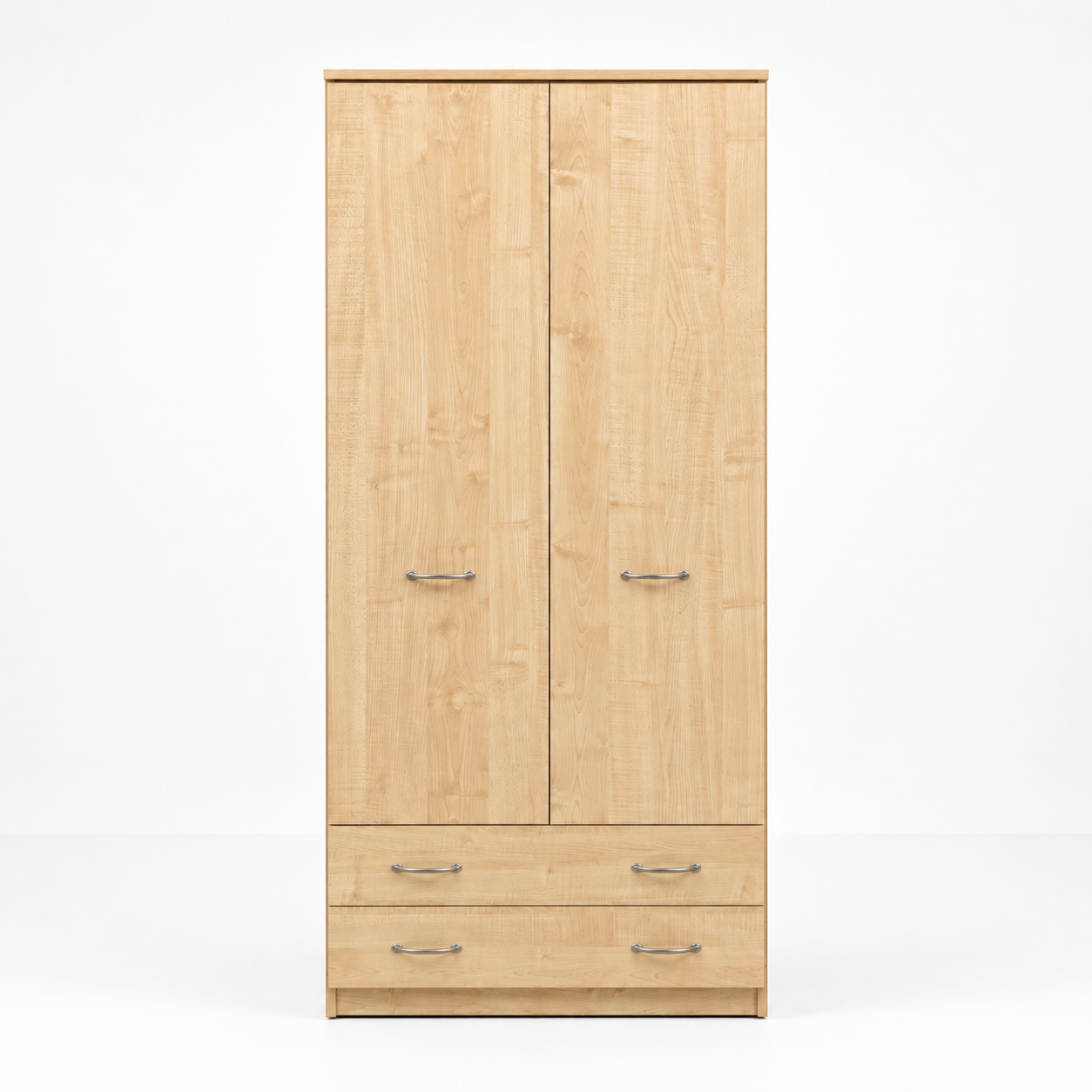 Contract 30" Gents 2 Door 2 Drawer Wardrobe Maple
