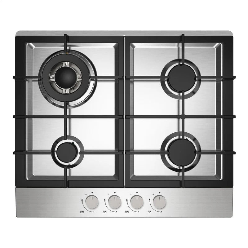 60cm Stainless Steel 4 Zone Gas Glass Hob (SUPPLY ONLY)