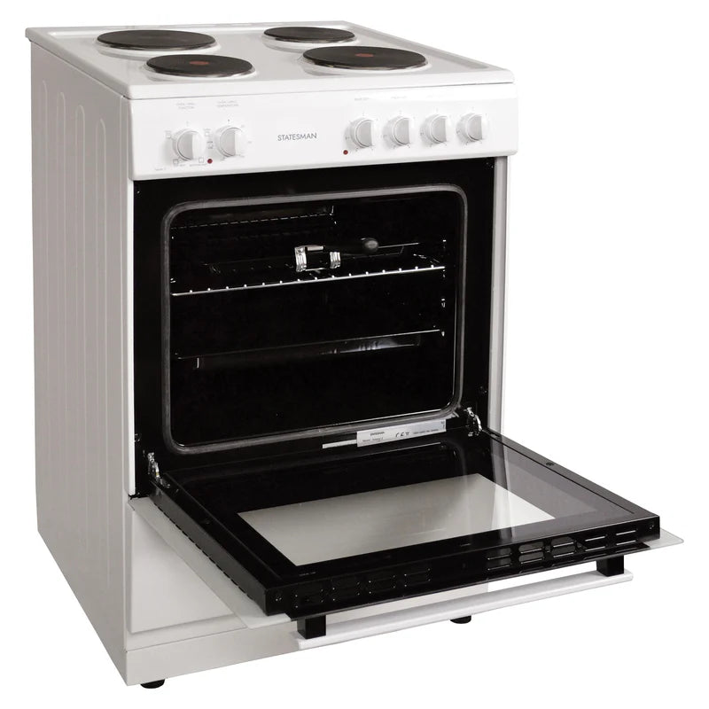 Single Cavity Electric Cooker, 4 Zones, 60cm Wide, White
