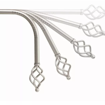 Bay Window Curtain Pole, 19mm Crown