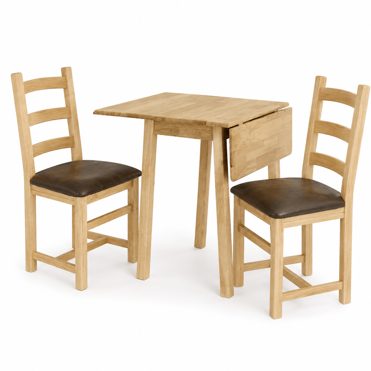 Malay Wooden Dropleaf Table & Crofter Chair Set