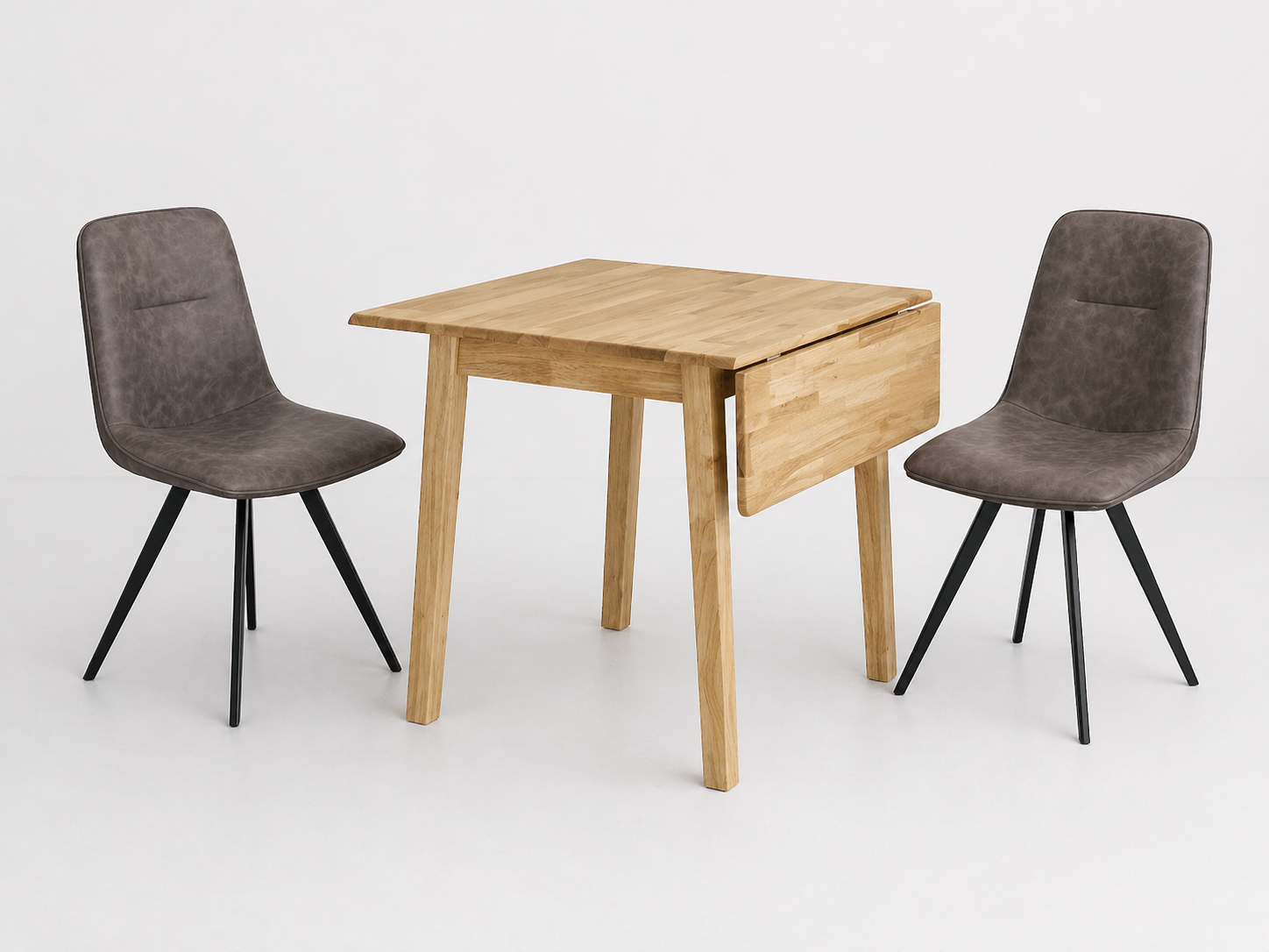 Malay Wooden Dropleaf Table & Daisy Chair Set