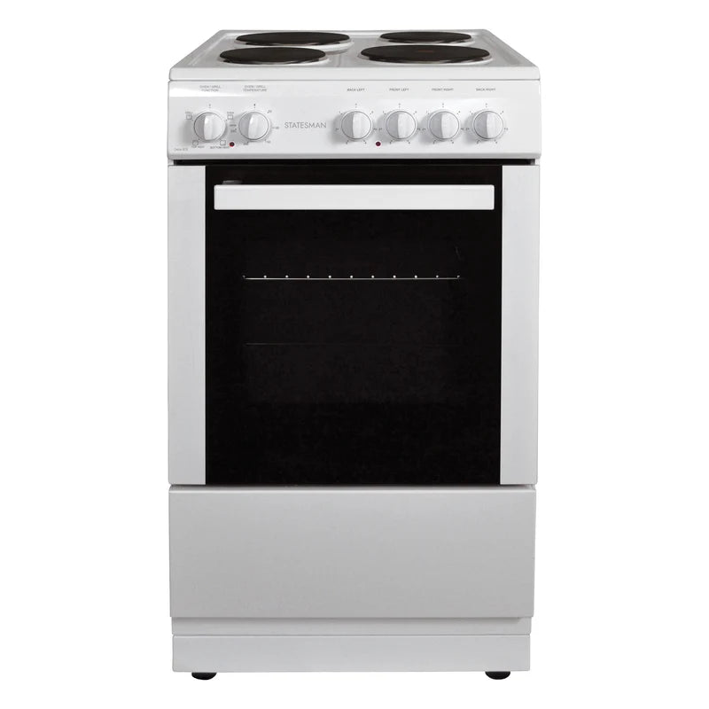 Single Cavity Electric Cooker, 4 Zones, 50cm Wide, White