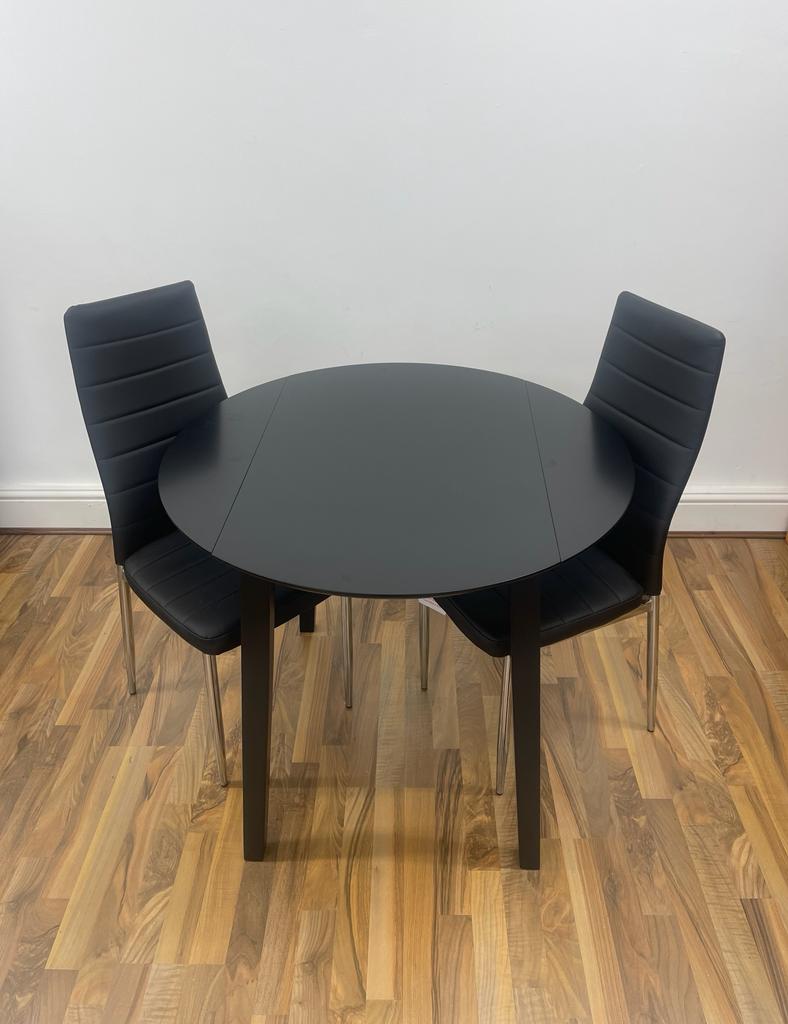 Coast Wooden Dropleaf Table Black