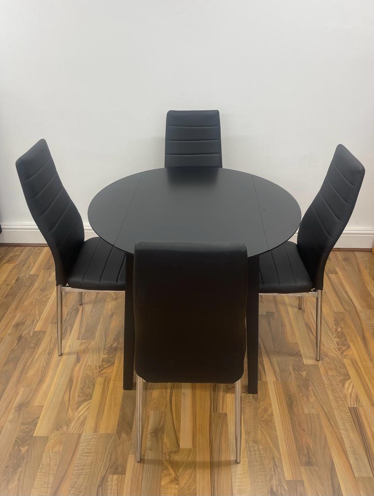 Coast Wooden Dropleaf Table Black