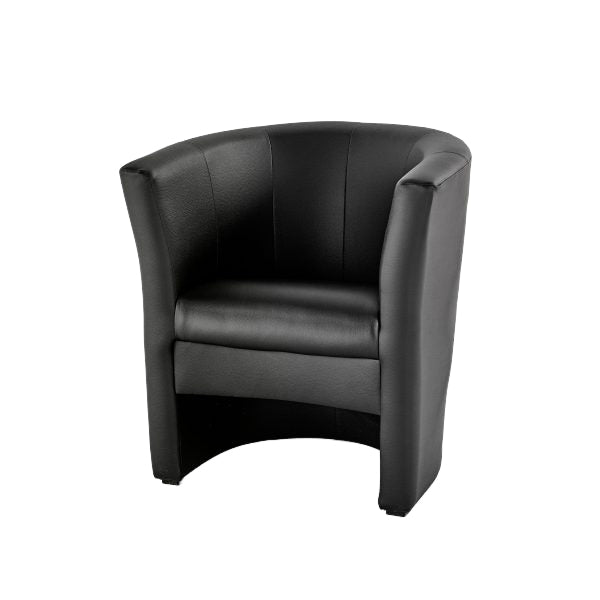Hanbury Faux Leather Tub Chair BLACK