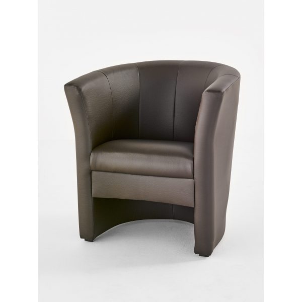 Hanbury Faux Leather Tub Chair BLACK