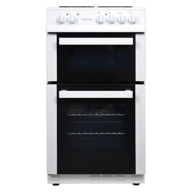 Twin Cavity Electric Cooker, 4 Zones, 50cm Wide, White