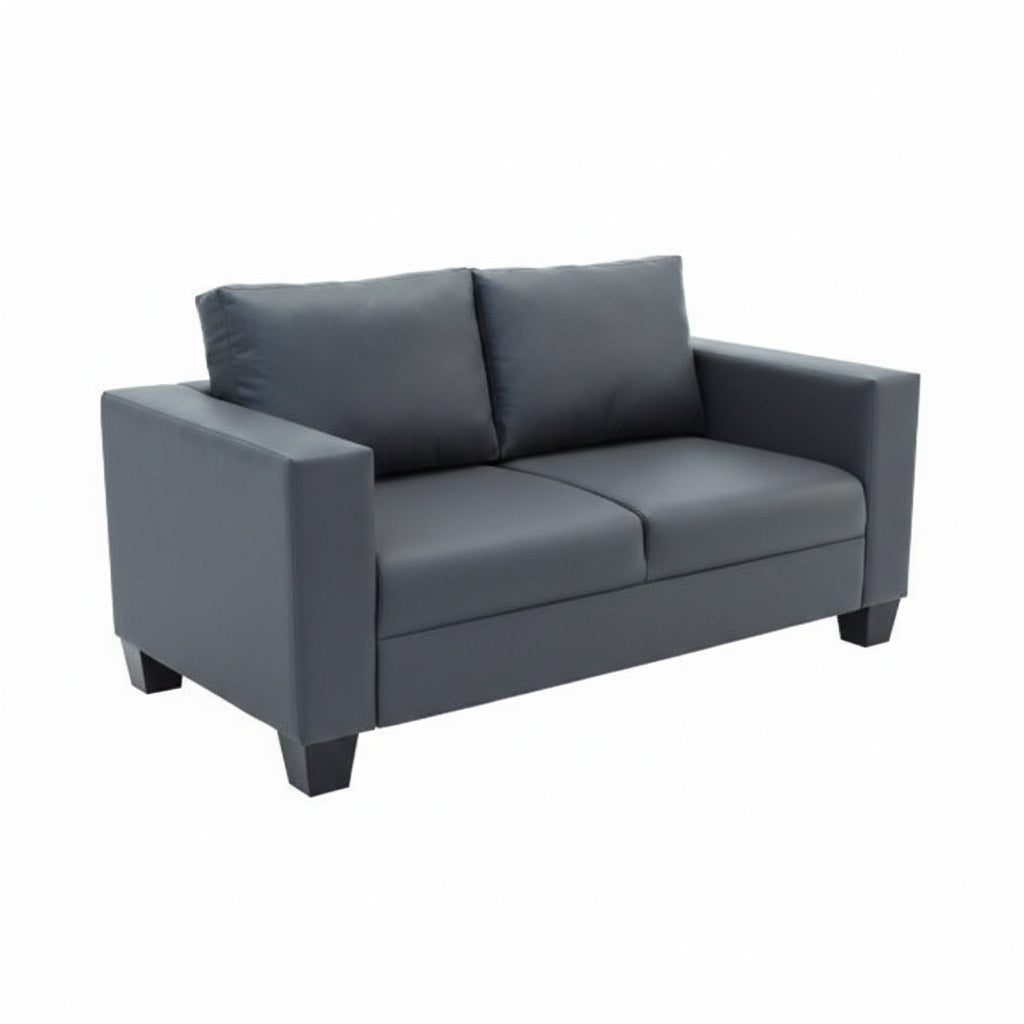 Hanbury Faux Leather Sofa Crib5 2 Seater