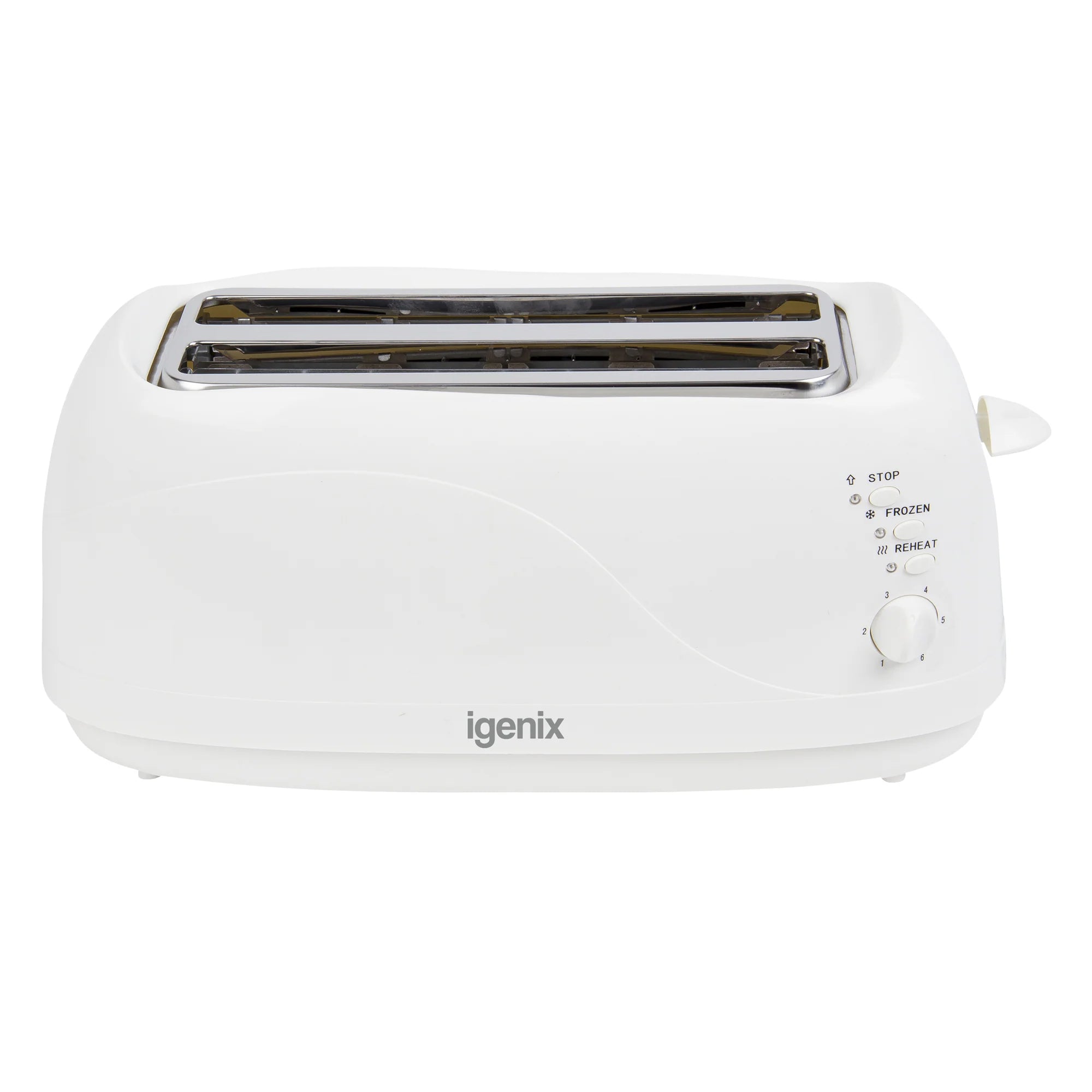 4 Slice Toaster, Removable Crumb Tray, White
