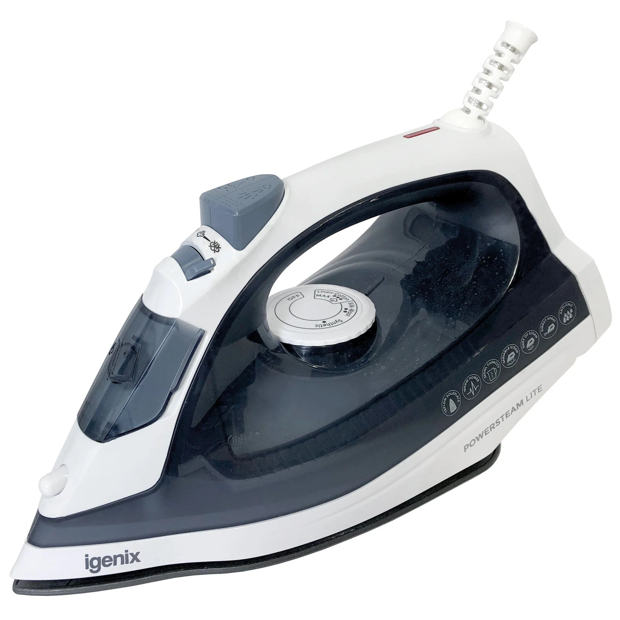 PowerSteam Lite Steam Iron, 1600W, Blue/White