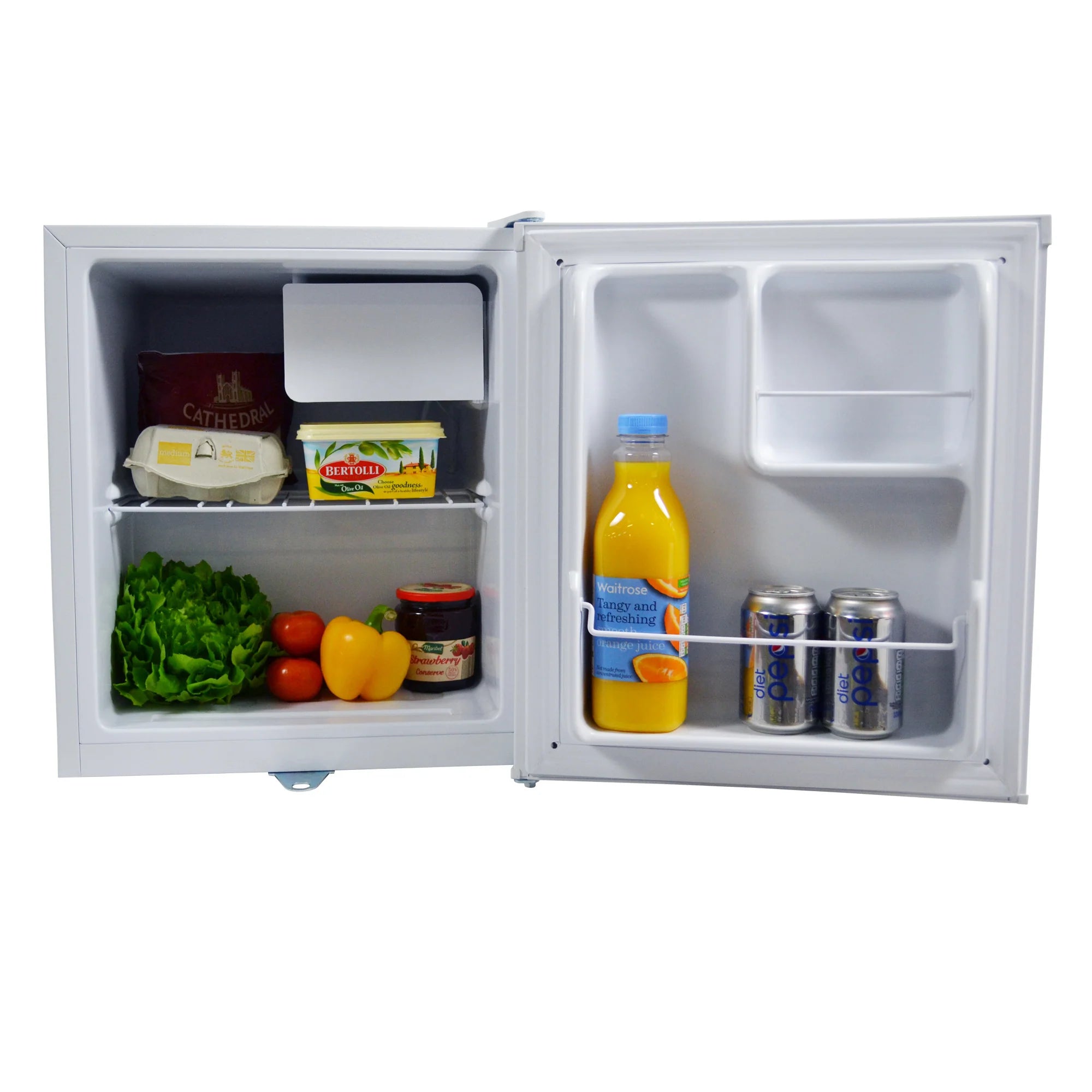 Table Top Fridge with Lockable Door, 41 Litre, White