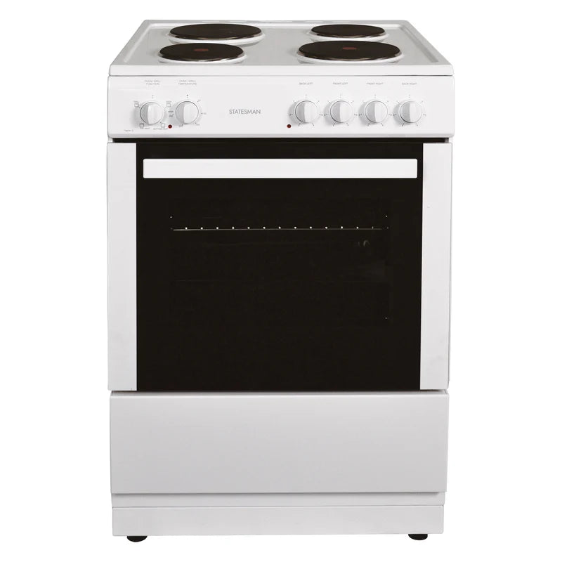 Single Cavity Electric Cooker, 4 Zones, 60cm Wide, White