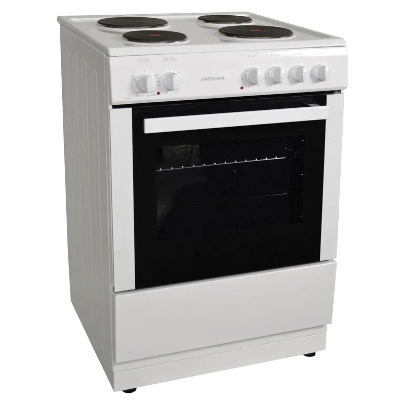 Single Cavity Electric Cooker, 4 Zones, 60cm Wide, White