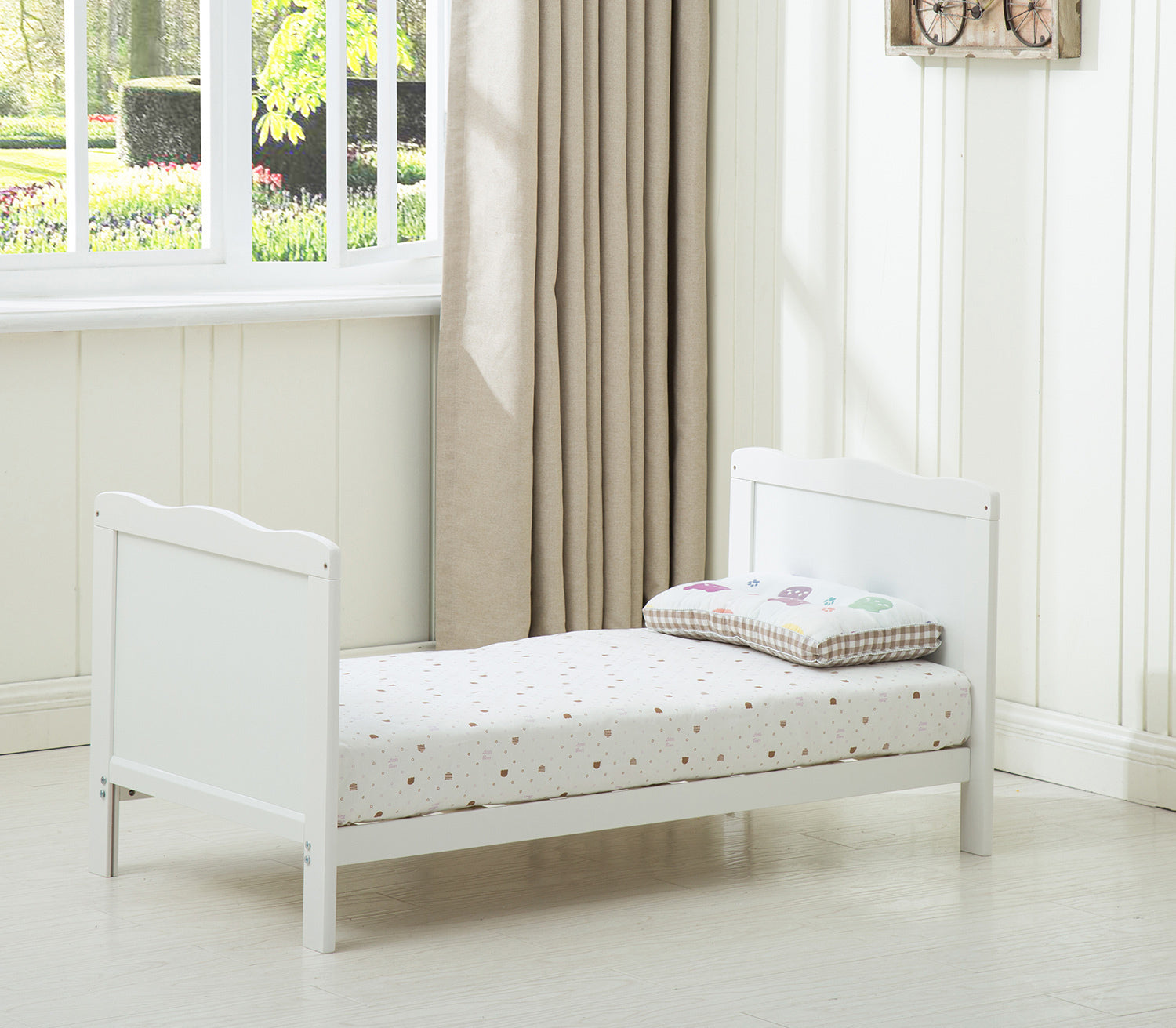 Wooden Cot With Mattress 60cm x 120cm