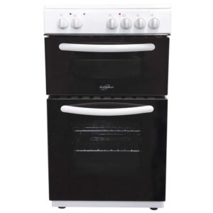 50cm Freestanding Electric Cooker - Double Cavity with Ceramic Hob